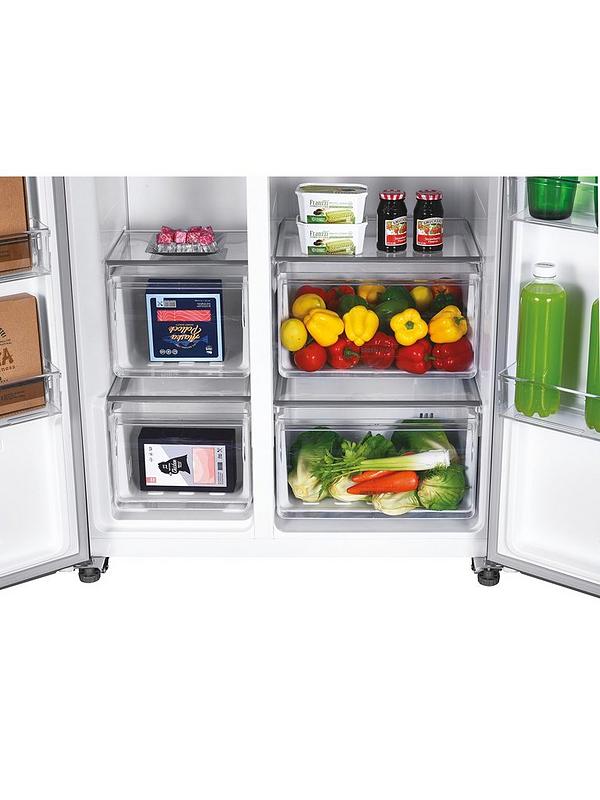 Hoover HHSBSO-6174XWDK-1 American style fridge freezer with non plumbed water dispenser - Inox - Image 4